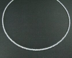 Edelsteinkette Topas weiss, facettiert, extra fein