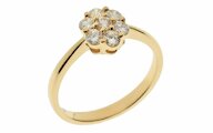 Seasons Ring Diamant, 0,47ct F vvs-vs, 750/18kt Gelbgold