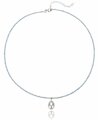 Collier Aquamarin mit Perl-Anhänger, silber
