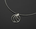 sim Collier Lines rund, klein, Silber