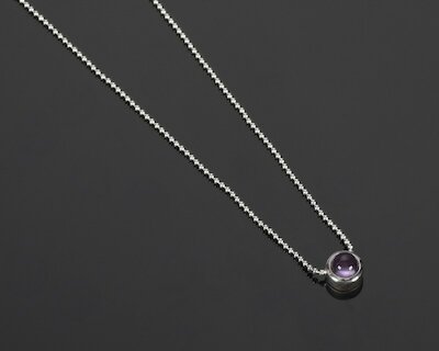 sim Schmuck Kette simies Cabochon, Amethyst, Silber