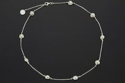 sim Schmuck Kette Christina's pearls, kurz, Perle, Silber