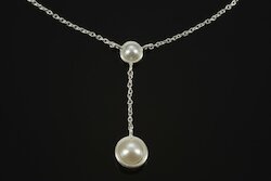 sim Schmuck Kette Christina's pearls, Perle, Silber