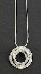 sim Schmuck Kette Swirl M, Silber