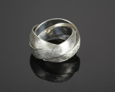 sim Schmuck Ring Yola, triology, Silber