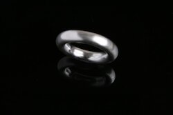 sim Schmuck Ring single 4mm, gebürstet, Silber
