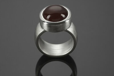sim Schmuck Ring Anastastasia's stones, Karneol, Silber