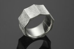 sim Schmuck Ring michiko, breit, Silber