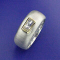 sim Schmuck Ring mit 18kt Gold und hellem Topas, Silber