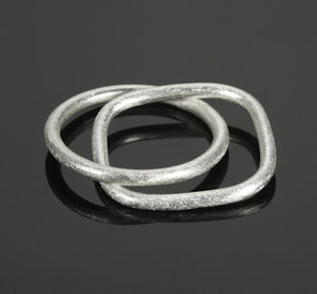 Sim Schmuck Ring Geo Tubes, Silber