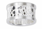 Sim Schmuck Ring Kiesel, Silber