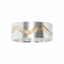 sim Schmuck Ring gewellt, bicolor