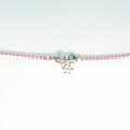 Unik Collection Glücks-Armband Blüte/Perle, rosa silber