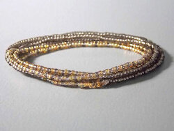 Unik Stretch-Armband-Kette, graphit goldgelb
