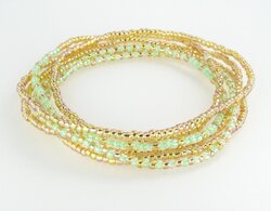 Unik Collection Stretch-Armband gold mint