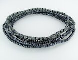 Unik Collection Stretch-Armband perlmuttschwarz grau