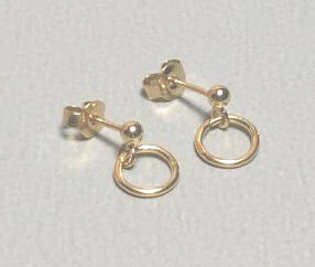 Unik Collection Ohrringe kleiner Kreis, vergoldet