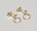 Unik Collection Ohrringe kleiner Kreis, vergoldet