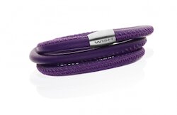 Wish Armband Leder, violett