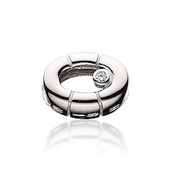 Wish Bead oval mit Zirkonia, silber
