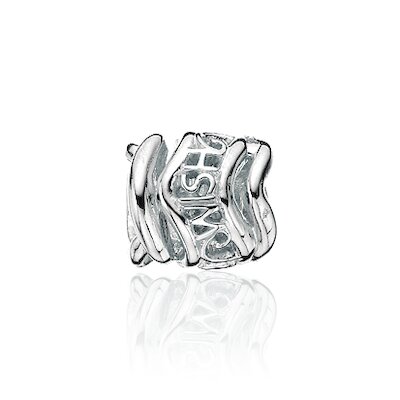 Wish Bead gewellt, silber