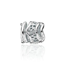 Wish Bead gewellt, silber